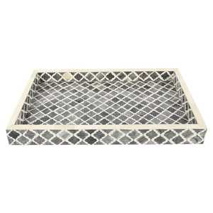 Bandeja de servicio con incrustaciones de fregona y hueso hecha a mano de Luxe Sultana, artículos para el hogar árabes de primera calidad para una cena elegante y un regalo festivo personalizado - Product Image 4