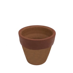 Olla redonda de arcilla, jarrones de cerámica y terracota de color natural y marfil para decoración del hogar y decoración de mesa - Product Image 5