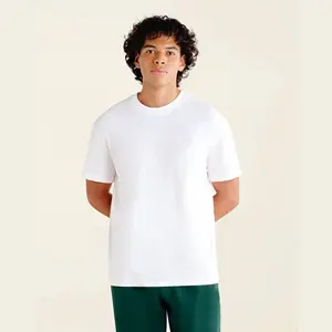 Factory Custom High Quality Mens Muscle Slim Fit Organic Cotton Blank Gym T Shirt