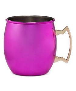 Tasse en céramique en cuivre poli et nickel martelé de 24 oz Tasse 100% Pure Moscow Mule pour les fêtes - Product Image 3