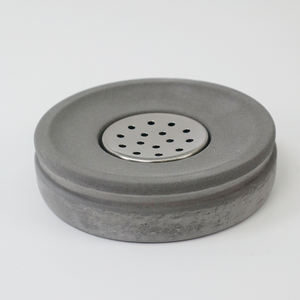 Porte-savon en béton au Design moderne avec trou de vidange - Product Image 2