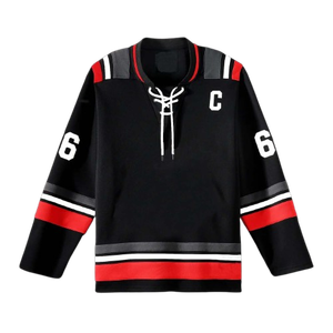 Camisetas y Tops de Hockey sobre Hielo Unisex Personalizadas de Alta Calidad con Nombre de Equipo Sublimado, Jersey de Hockey sobre Hielo Bordado de Manga Larga para Hombre - Product Image 1