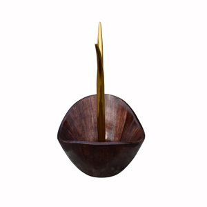 Bol de fruits de service de cuisine américaine personnalisé de haute qualité bol à salade en bois d'acacia écologique fer banane cintre naturel - Product Image 4