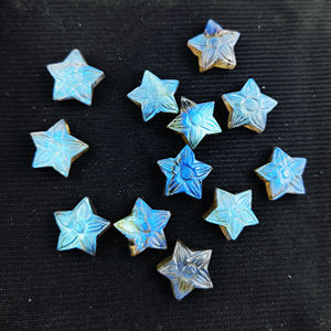 Labradorite naturelle bleu Flash sculpté pierres précieuses étoile perles perles de pierre en vrac fleur sculpture perles pour faire des résultats de bijoux - Product Image 4
