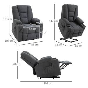 Achetez avec 2 ans de garantie : fauteuil de massage électrique inclinable, 8 points de vibration, en similicuir, avec télécommande - Product Image 5