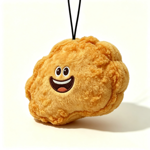 Pochette en peluche personnalisée en forme de poulet frit, porte-monnaie en peluche en forme de poulet, rembourrage en coton PP, thème fast-food, Halloween, unisexe - Product Image 4