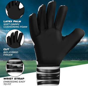 Guantes duraderos transpirables de portero de fútbol americano, protección para el pulgar, cierre con cordones, guantes unisex personalizables - Product Image 3