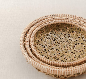 Héritage Ensemble de 3 paniers en bambou vietnamiens fabriqués à la main Organisateurs pour le rangement de la cuisine et l'usage domestique Fabriqué au Vietnam - Product Image 2