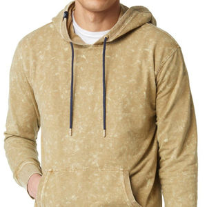 Sweat-shirts à capuche surdimensionnés en coton lourd délavé à l'acide avec logo personnalisé, sans cordons, couleur unique - Product Image 6