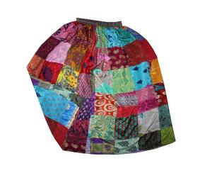 Multi Color <b>Silk</b> Patch Work Long Tired <b>Skirt</b> Women Free Size Maxi <b>Skirt</b> Dress Indian Vintage Style Long <b>Skirt</b> for Trendy Export - Product Image 1