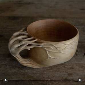 ถ้วยชาไม้ธรรมชาติไม้สำหรับกาแฟไวน์เครื่องดื่มร้อนเย็นถ้วยชาไม้สไตล์ญี่ปุ่น - Product Image 3