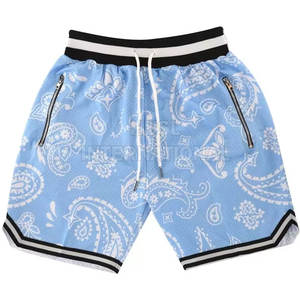 Novedad de 2022, pantalones cortos transpirables de malla de tiro bajo para hombre, cintura elástica de secado rápido, patrón sólido, estilo Hip Hop, estambre liso teñido - Product Image 1