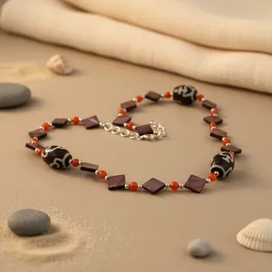 Collier de perles pour femmes, bijoux en pierre naturelle avec perle et diamant, style religieux pour les mariages et les cadeaux - Product Image 2