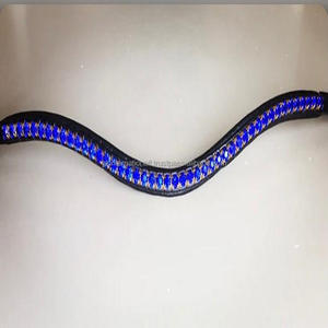 Cristales AB ultrafinos de alta calidad hechos a mano, banda de cuero negro brillante para cejas de caballo, fabricante al por mayor - Product Image 6