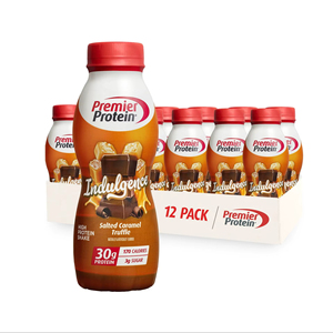 Shake protéiné Premier INDULGENCE, Caramel Salé Truffé, 30g de protéines, 170 calories, 3g de sucre, 11,5 fl oz, Pack de 12 - Product Image 1