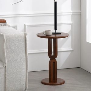 Tabouret d'appoint double face Table en bois Table basse d'angle Table en bois pour le salon Meubles exclusifs au meilleur prix - Product Image 3