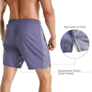 Vente en gros de shorts de sport pour hommes de style de rue imprimé sur mesure 100% polyester short de sport d'été à motif solide - Product Image 6