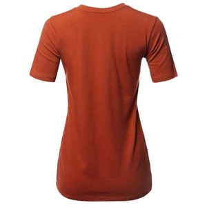 Camisetas de Manga Corta de Algodón Transpirable Ecológicas Personalizables de Alta Calidad para Mujer, Diseño de Estampado Único con Cuello Redondo - Product Image 3