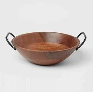 ชุดถาดเสิร์ฟไม้วอลนัทแบบชนบทแบบพรีเมี่ยมสำหรับงานเลี้ยงอาหารเช้าโต๊ะกาแฟอะคาเซียตกแต่งแบบออตโตมันพร้อมที่จับ - Product Image 3