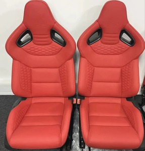 Siège de course en cuir rouge, siège baquet, siège de voiture sport personnalisé pour Audi A3 A4 A5 A6 A7 Q3 Q5 - Product Image 2