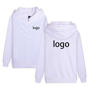 Sudadera con capucha y cremallera de gran tamaño para hombre, sudadera con cremallera en blanco, chaqueta con cremallera de talla grande - Product Image 1