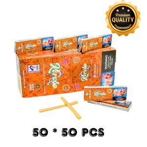 Papel de fumar marrón estilo simple tamaño King con filtros manuales, papeles naturales sin blanquear para cigarrillos y tabaco - Product Image 1