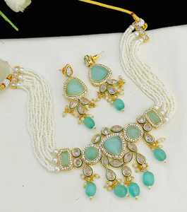 Conjunto de Gargantilla Monalisa hermosa de alta calidad Gargantilla de lujo con tachuelas de diamantes americanos para mujeres Ideal para ocasiones especiales, boda - Product Image 3