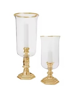 Bougeoir de mariage en métal antique ensemble de 2 grands bougeoirs votifs en métal verre pour la décoration de la maison élégants et décoratifs - Product Image 4