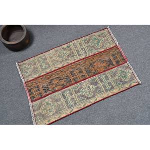 Alfombra de pelo medio ecológica de lana turca verde marrón de 19x28 pies, diseño de retales de tejido plano para decoración de comedor, látex - Product Image 2