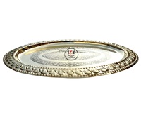 Plateaux ovales en laiton pur, spéciaux Ramadan, pour la maison et les mariages, design et dimensions personnalisés, style musulman, motifs en relief