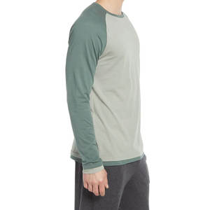 Nouvelle arrivée T-shirt à manches longues en coton épais pour hommes dernière mode col rond vêtements d'été avec manches courtes unies - Product Image 2