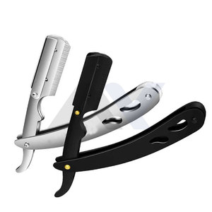 Maquinilla de afeitar recta para hombres, maquinillas de afeitar profesionales de una sola hoja, cuchillas de peluquero, Kit de afeitado de barba, maquinillas de afeitar de barbero de marca personalizada - Product Image 2