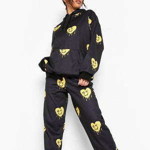 Conjunto Deportivo de Dos Piezas para Mujer, Personalizado, 100% Algodón, Ropa de Calle Invernal, Transpirable, Sudadera con Capucha y Pantalones con Lavado Ácido - Product Image 6