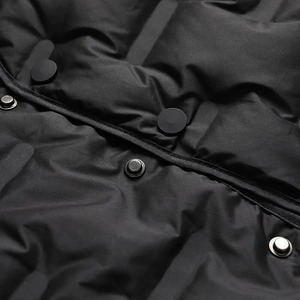 Veste en toile noire décontractée pour hommes, gilet léger et chaud, vêtements d'extérieur à simple boutonnage, manteau bouffant sans manches pour l'hiver, vêtements de qualité - Product Image 4