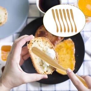 6 pièces ensemble de couteaux d'épandeur de fromage en bois 6.5 pouces épandeurs de beurre en bois confiture et gelée Sandwich crème épandeur couteaux - Product Image 3