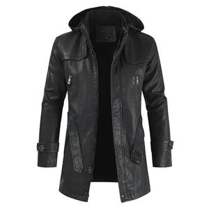 Abrigo Largo de Cuero Personalizado, Diseño de Moda, Abrigos de Cuero Vacuno, Chaquetas de Cuero Genuino Nuevas y Modernas para Hombre - Product Image 6