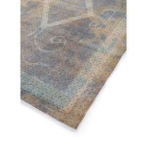 พรมขนสัตว์ถักมือสไตล์วินเทจ สีเบจและสีน้ำตาล ลายเหรียญและลวดลายนามธรรม รูปทรงสี่เหลี่ยมผืนผ้า สำหรับห้องนั่งเล่นในบ้าน รุ่น Pae-2266 - Product Image 2