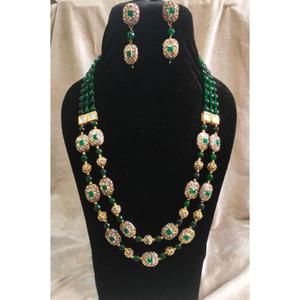 Collar de Cuentas Antiguas Mala, Nueva Joyería India, Cuentas de Cristal, Cuentas de Vidrio de Alta Calidad, Multicolores, Hechas a Mano, Producto al por Mayor - Product Image 1