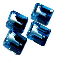 PDM Gems Topaze bleu ciel naturelle taille radiant, pierres précieuses en vrac de qualité supérieure, taille personnalisée, pour la fabrication de bijoux, vente en gros