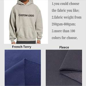 Sudadera con Capucha de Felpa Francesa Gruesa y Pesada de Algodón para Hombre, de Alta Calidad, Personalizada, con Hombros Caídos, Estilo Holgado - Product Image 2