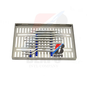 Kit básico de elevación de senos nasales y osteótomo, juego de instrumentos quirúrgicos para implantes dentales con casete - Product Image 1