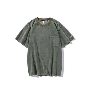 100% coton lavé à l'acide 250Gsm lourd Vintage hommes t-shirt personnalisé blanc Vintage t-shirt - Product Image 4