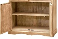 Meuble de rangement rustique en bois massif à deux portes, deux tiroirs, Buffet sculpté, Buffet, manga, armoire de rangement en bois massif