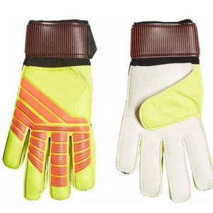 Gants de gardien de but de football en cuir professionnel pour enfants, vente chaude, avec bande antidérapante et bracelet réglable - Product Image 4