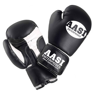 Étiquette tissée sérigraphiée Kickboxing Clubs spéciaux Gants de boxe mitaines en cuir véritable Gants Pro Player Spécial fait à la main - Product Image 1