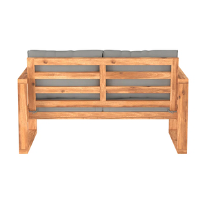 Vat Massief Teakhout <span class=keywords><strong>2</strong></span>-Seat Outdoor Loveseat Natuurlijke Afwerking - Product Image 3