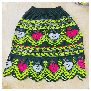 Rhinone Fashion terbaru Hawaii Islander Guam Micronesia desain poliester bunga bordir rok dicetak untuk wanita OEM