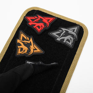 Tête de loup brodée/PVC badges tactiques autocollant 3D boucle de couture à repasser pour chapeau tissu divers y compris rectangle fleur coeur - Product Image 2