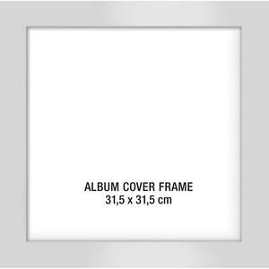 Cadre moderne pour couverture d'album vinyle en bois 31,5 x 31,5 cm, design argenté - Product Image 3