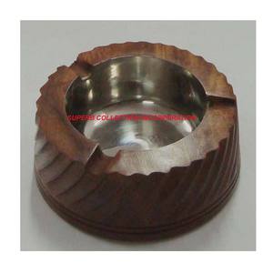 Cendrier rond en bois vente chaude et de haute qualité fait à la main direct OEM vente d'usine pas cher prix rond - Product Image 2